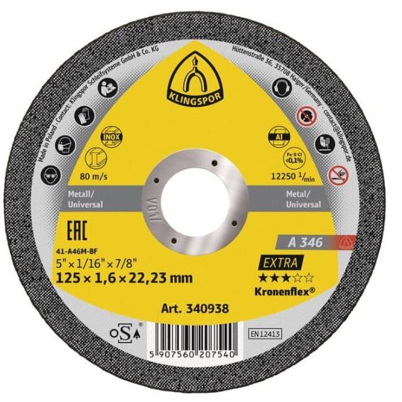 A 346 Extra Discos de corte Kronenflex® para Metal universal