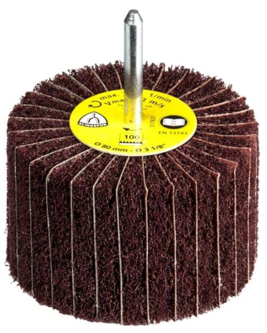 NCS 600 Ruedas abrasivas de tela esmeril con vástago para Acero inox, Metal universal