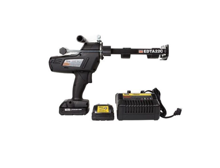 Herramienta dispensadora a batería EDTA22CKT y accesorios para cartuchos de 22 oz.